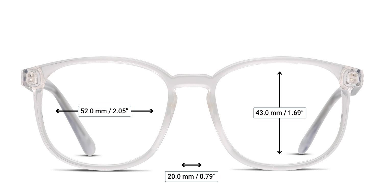 Muse Campbell Clear glasses - Measurements