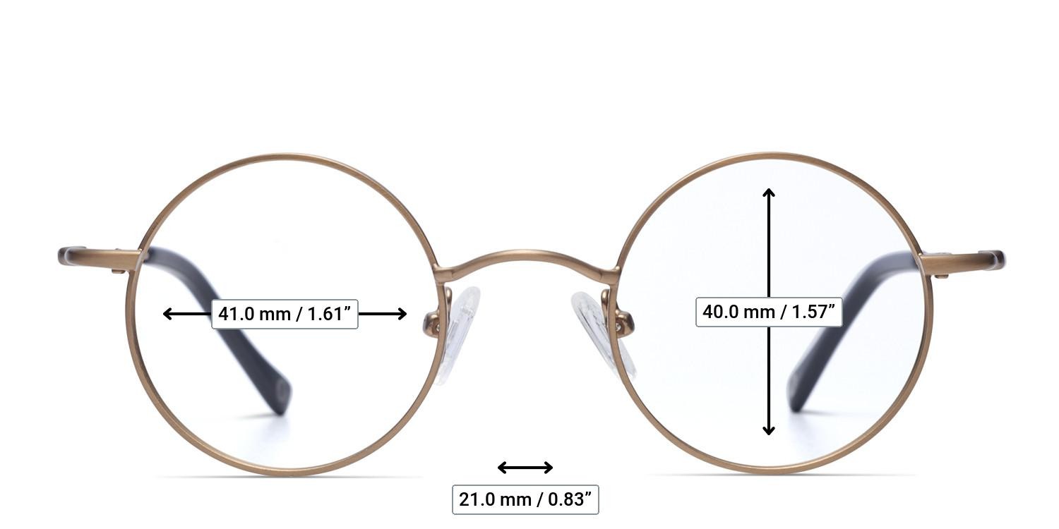 Muse M6644 Bronze glasses - Measurements