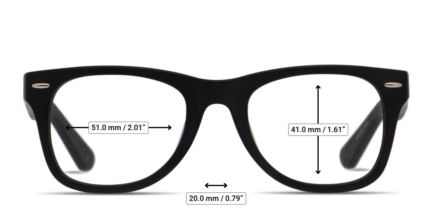 Muse M Classic Matte Black glasses - Measurements