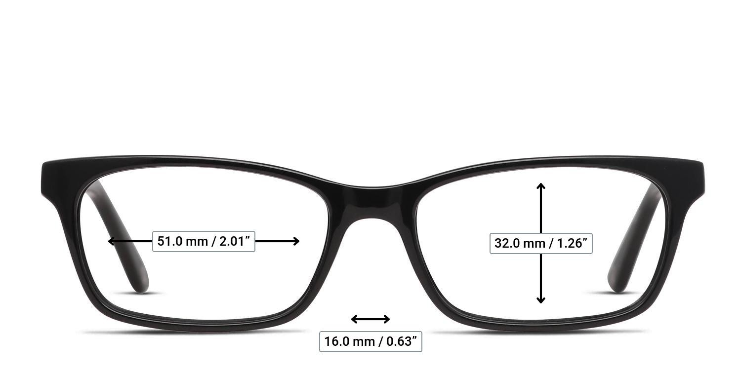 Muse Carpenter Shiny Black glasses - Measurements