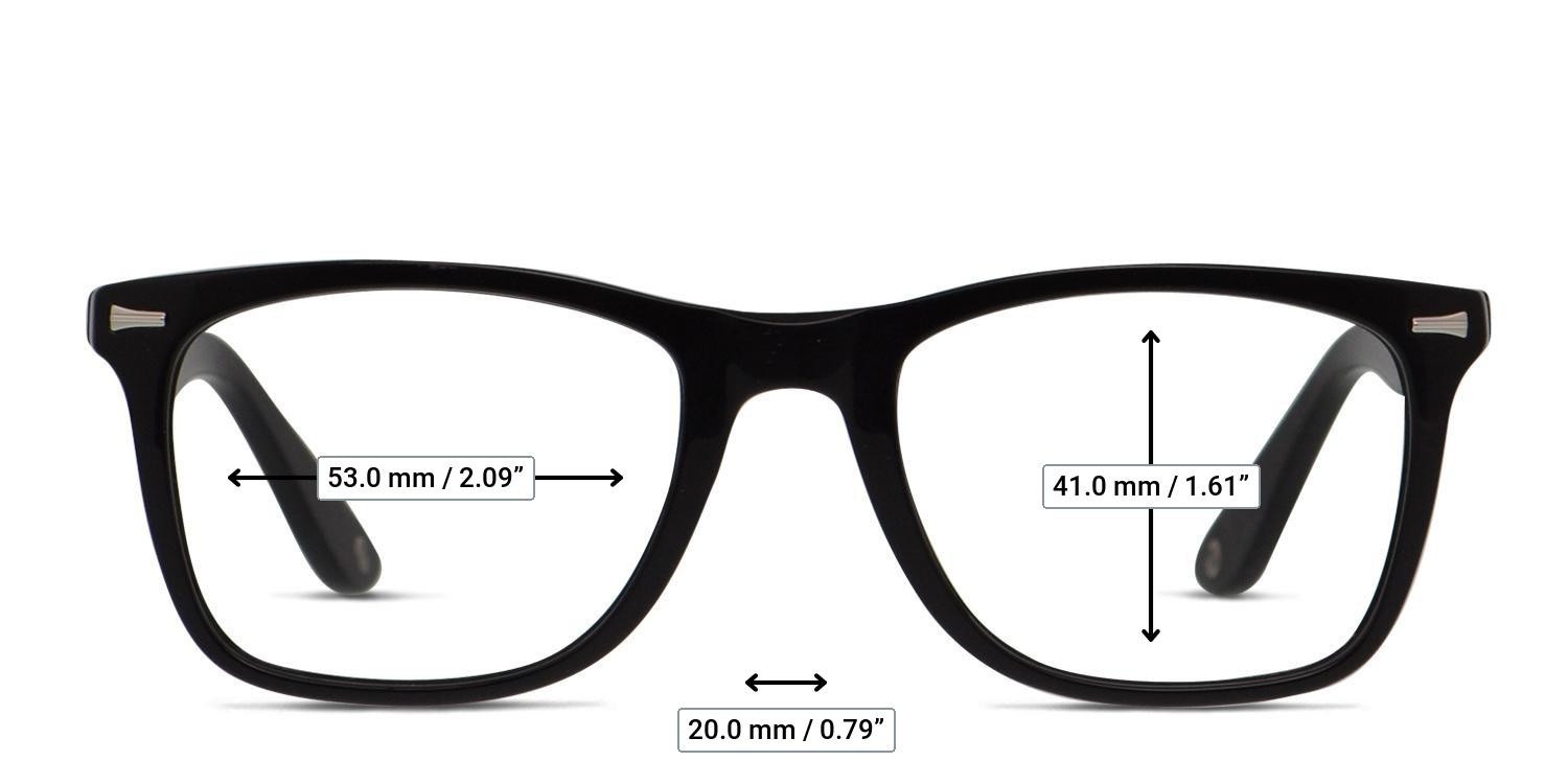 Muse Gilford Black glasses - Measurements