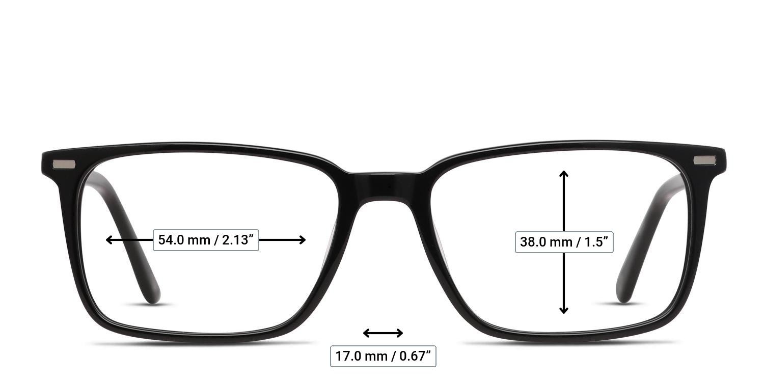 Muse Elle Shiny Black glasses - Measurements