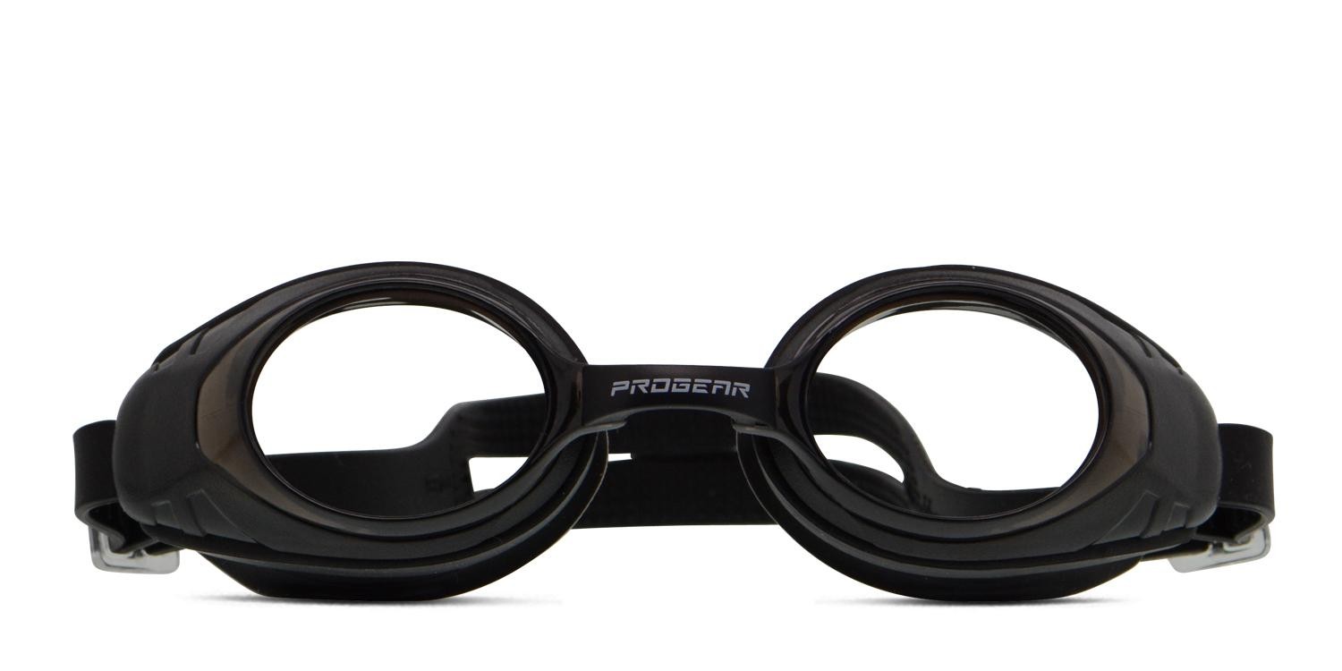 Progear HSV-1302 Swimming Goggles Black, Clear glasses - Black / Clear - Frontal View