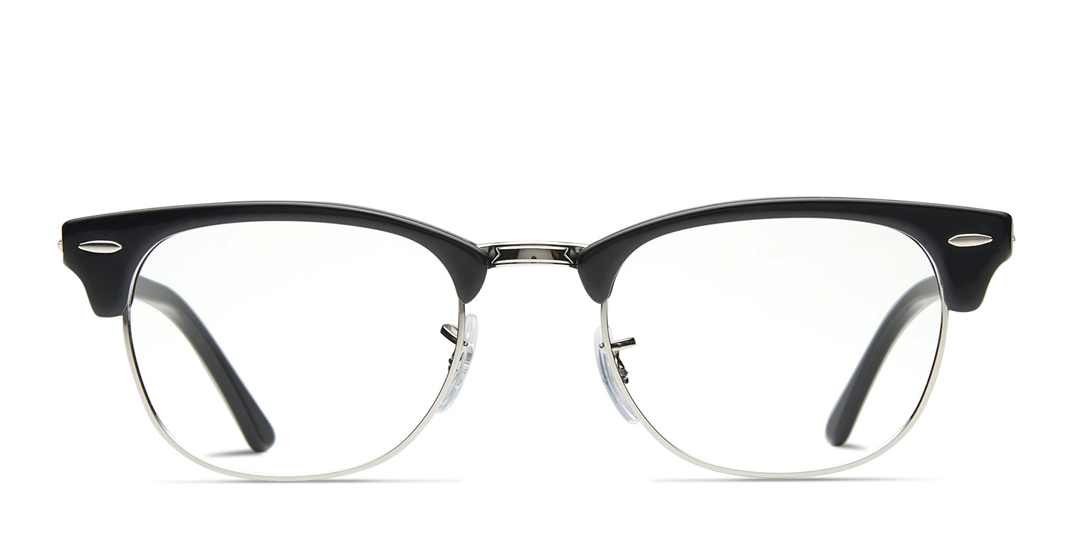 Ray-Ban RX5154 Clubmaster Black, Silver glasses - Black / Silver - Frontal View