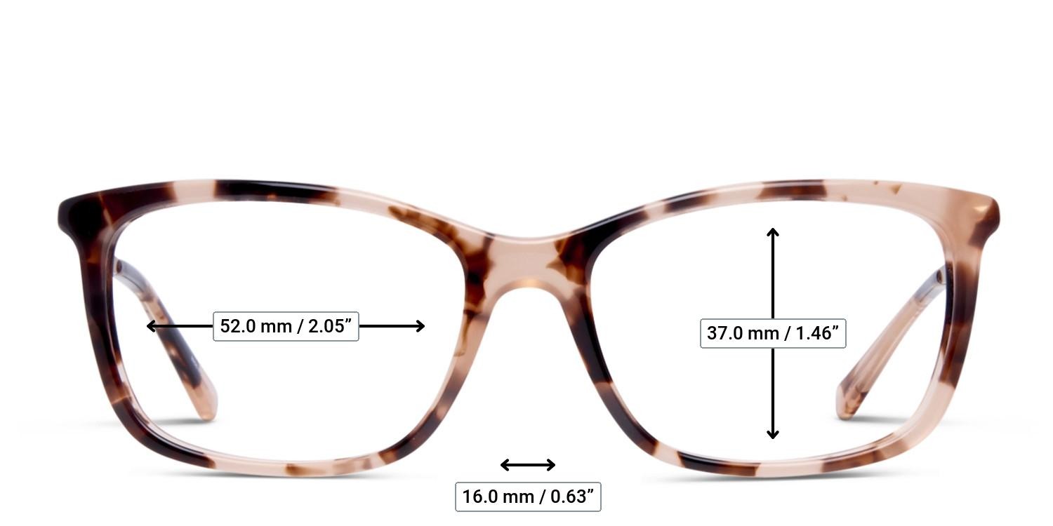 Michael Kors MK4030 Vivianna II Tortoise, Beige glasses - Measurements
