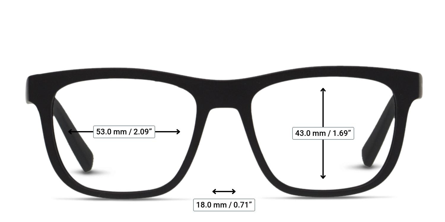 Armani Exchange AX3050 Black glasses - Measurements
