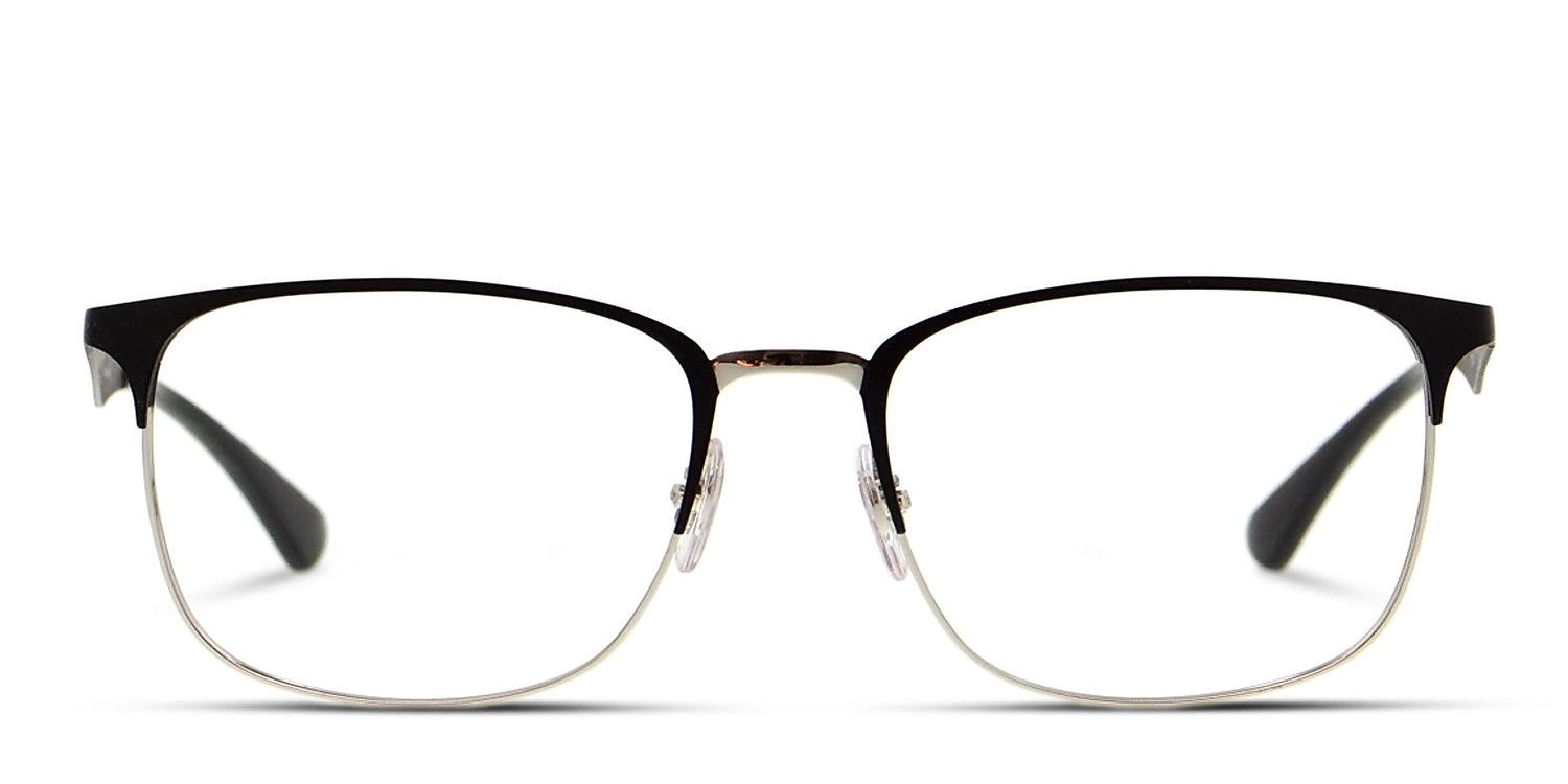 Ray-Ban RX6421 Black, Silver glasses - Black / Silver - Frontal View