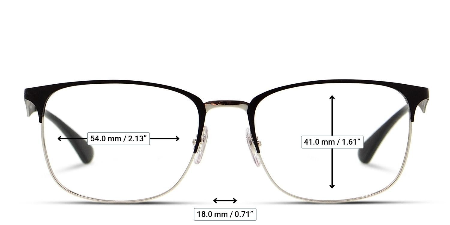 Ray-Ban RX6421 Black, Silver glasses - Measurements