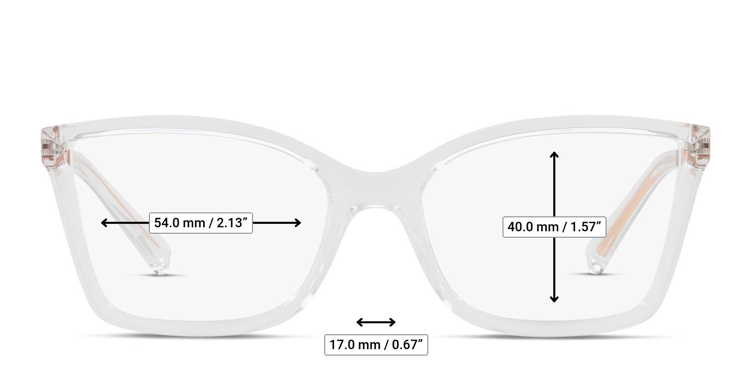 Michael Kors MK4058 Caracas Clear, Gold glasses - Measurements