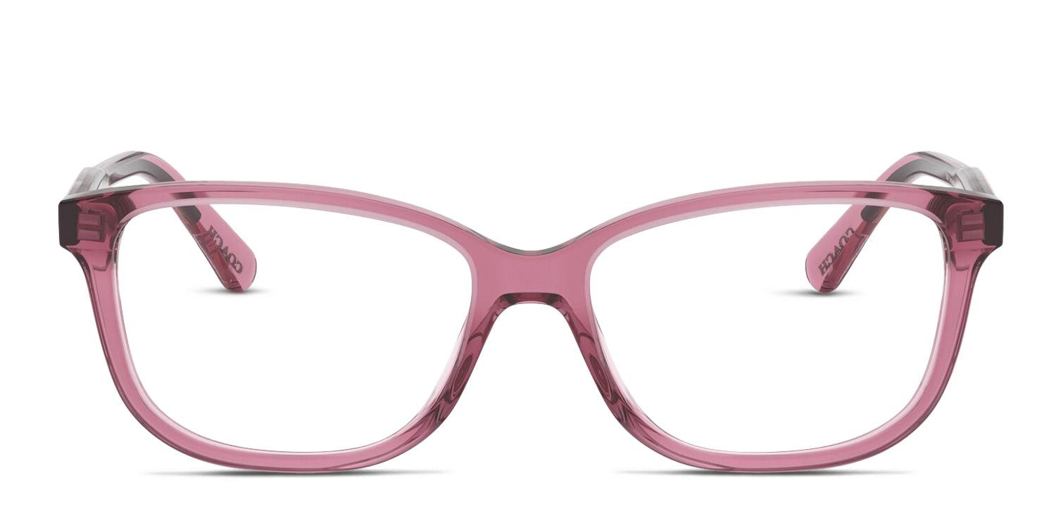 Coach HC6143 Clear Purple, Pink glasses - Purple / Clear / Pink - Frontal View