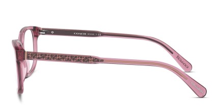Coach HC6143 Clear Purple, Pink glasses - Purple / Clear / Pink - Side View