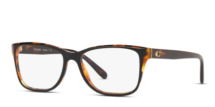 Coach HC6129 Black, Tortoise glasses - Black / Tortoise - Angle View
