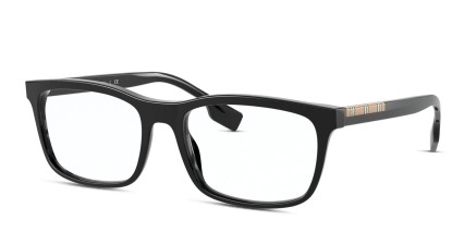 Burberry BE2334 Elm Black glasses - Black - Angle View