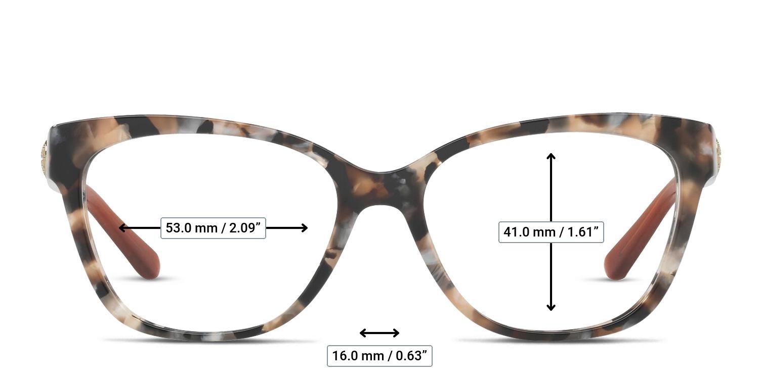 Tory Burch TY2079 Tortoise w/Brown glasses - Measurements