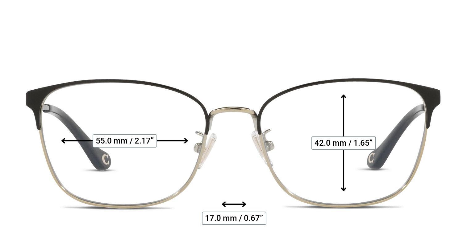 Coach HC5135 Black, Gold glasses - Measurements