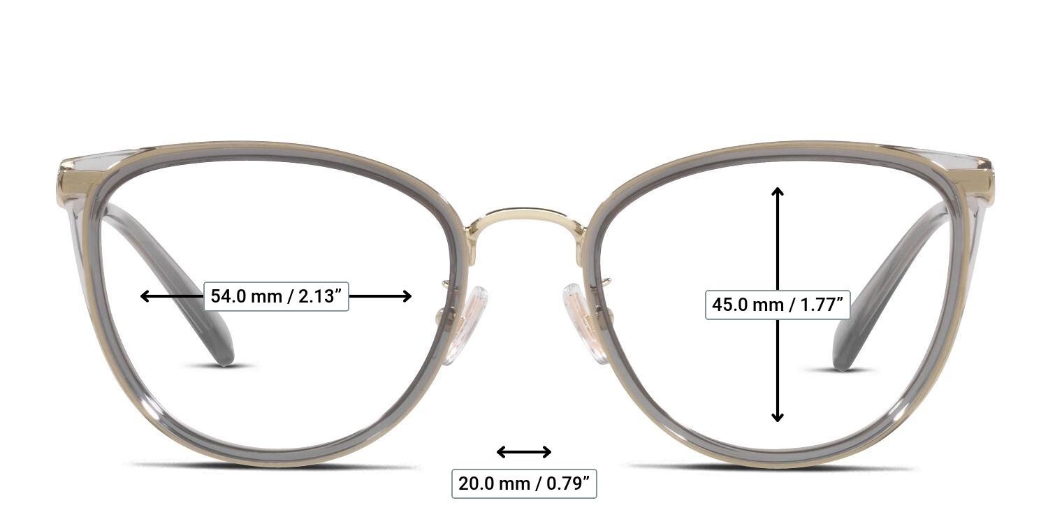 Coach HC5146 Gray, Gold glasses - Measurements