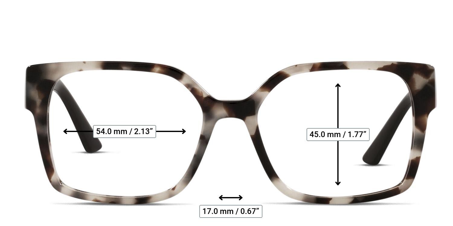 Prada PR 10WV Tortoise, Beige glasses - Measurements