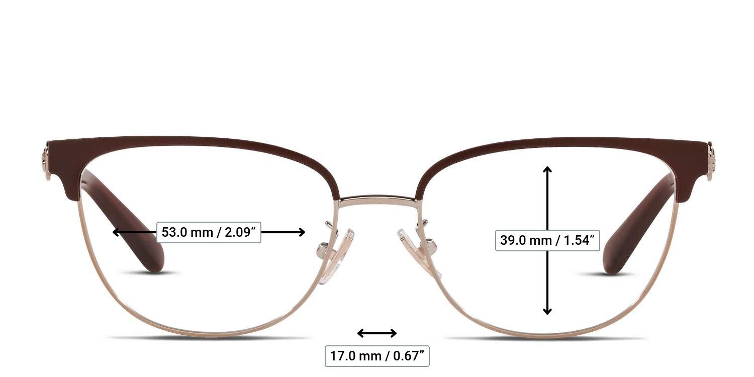 Coach HC5130 Red, Gold glasses - Measurements
