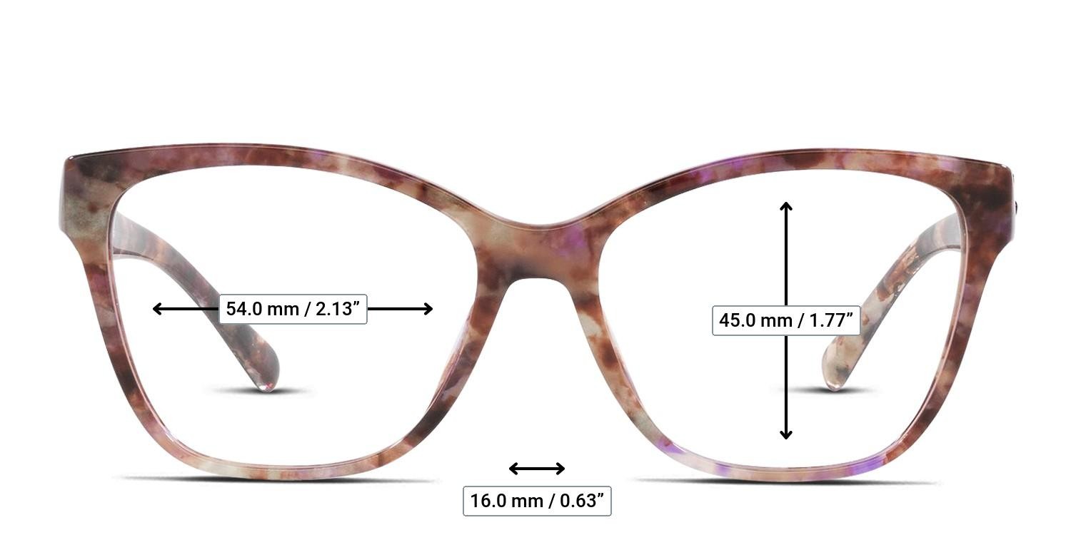 Coach HC6207U Tortoise, Purple glasses - Measurements