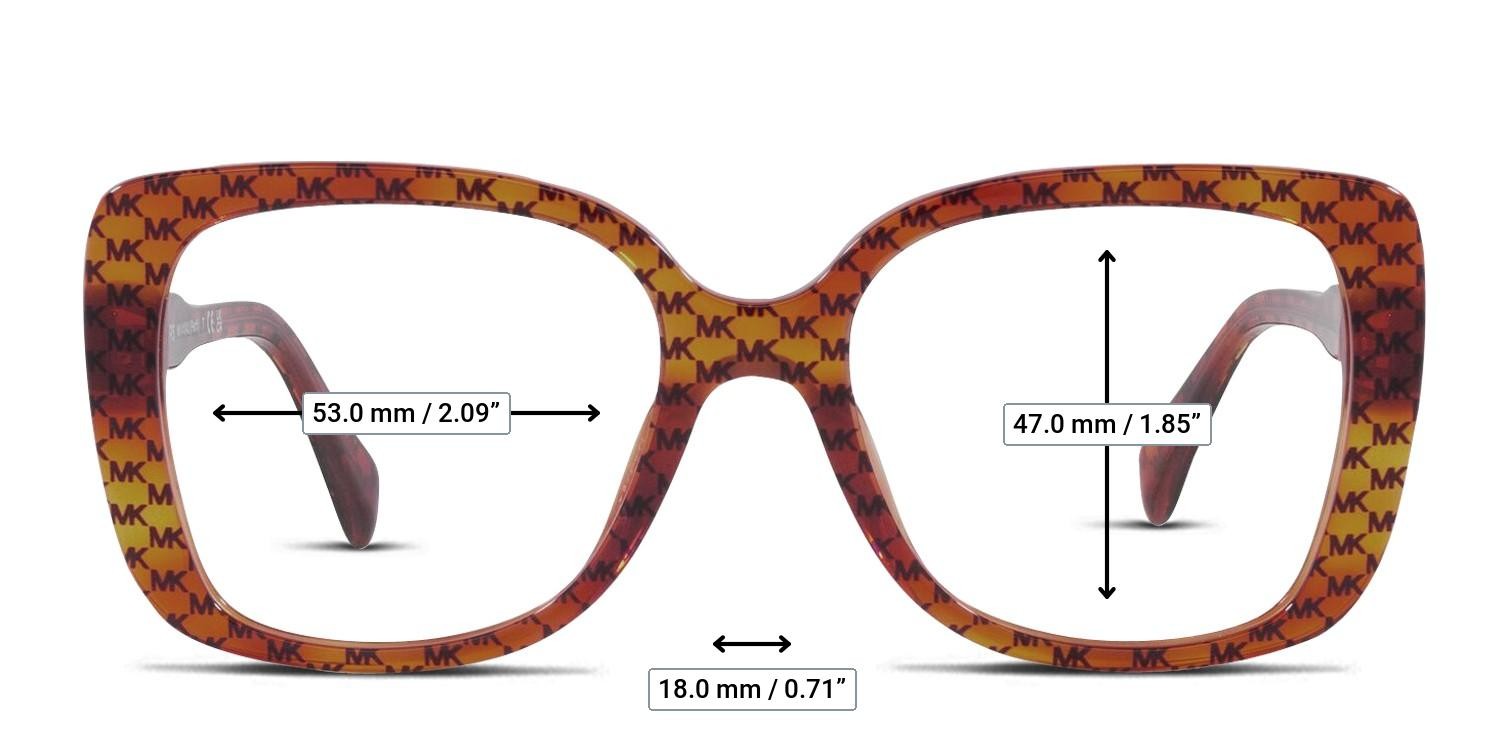 Michael Kors MK4104U Perth Brown glasses - Measurements