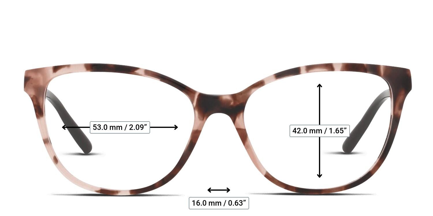 Emporio Armani EA3190 Pink glasses - Measurements