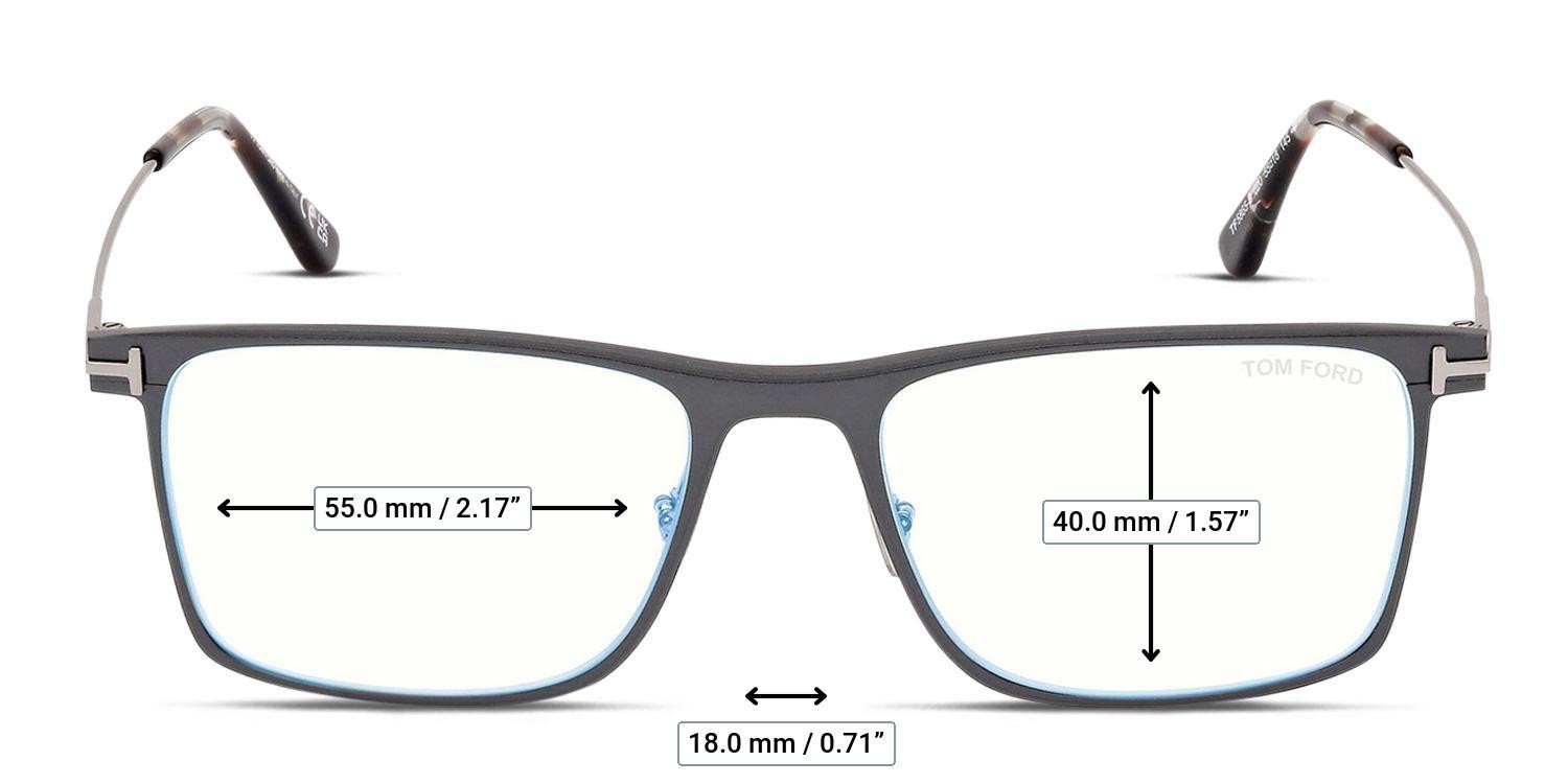 Tom Ford TF5865-B Gray glasses - Measurements