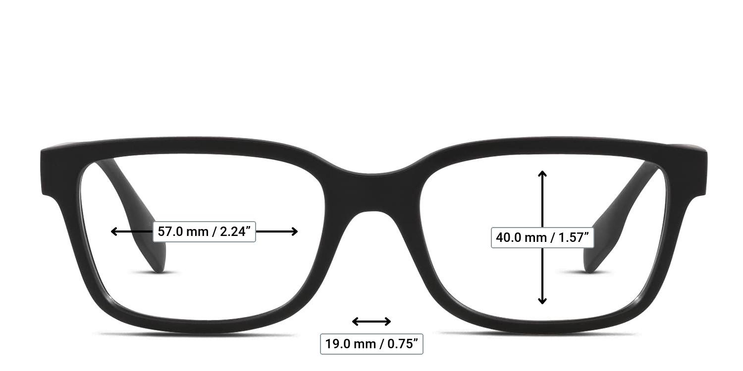 Burberry BE2379U Charlie Black glasses - Measurements