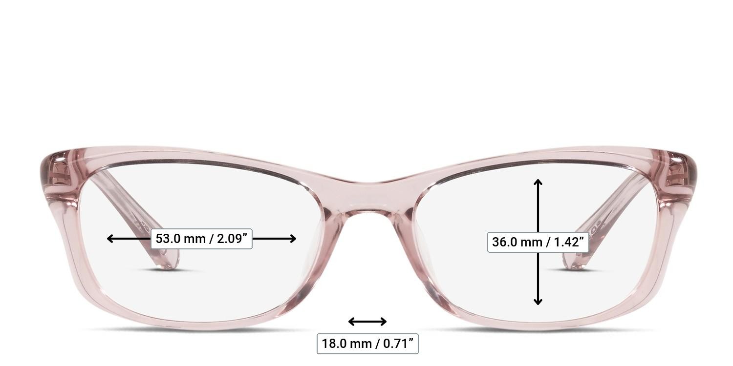 Coach HC6164U Pink glasses - Measurements