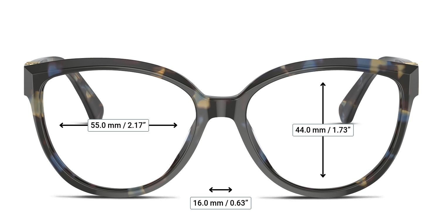 Michael Kors MK4114 Punta Mita Blue, Tortoise glasses - Measurements