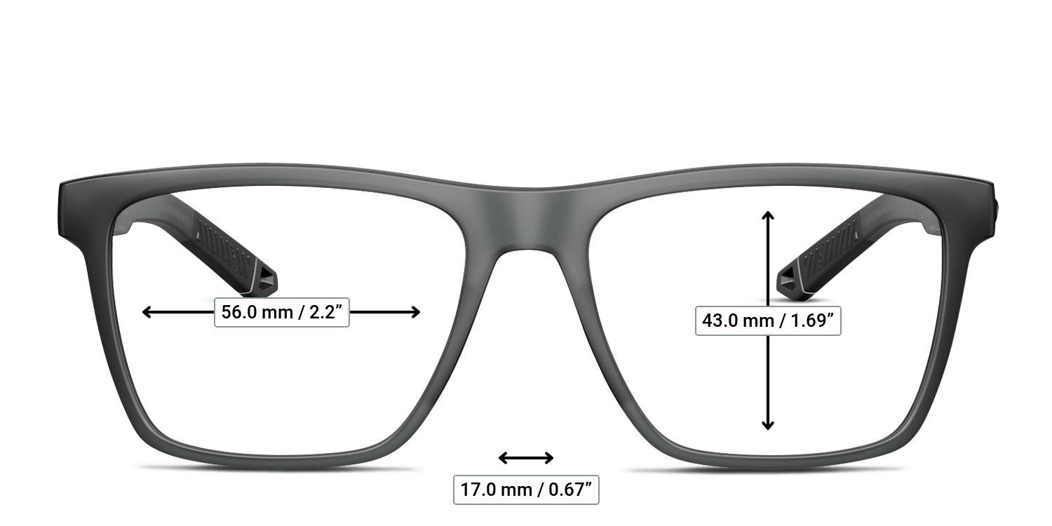 Costa Del Mar 6A8026 Ocr 820 Gray, Clear glasses - Measurements
