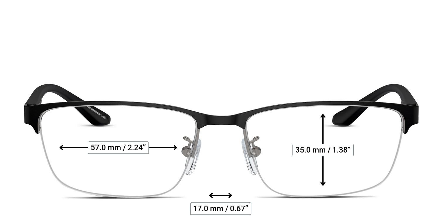Emporio Armani EA1147 Gunmetal, Black glasses - Measurements
