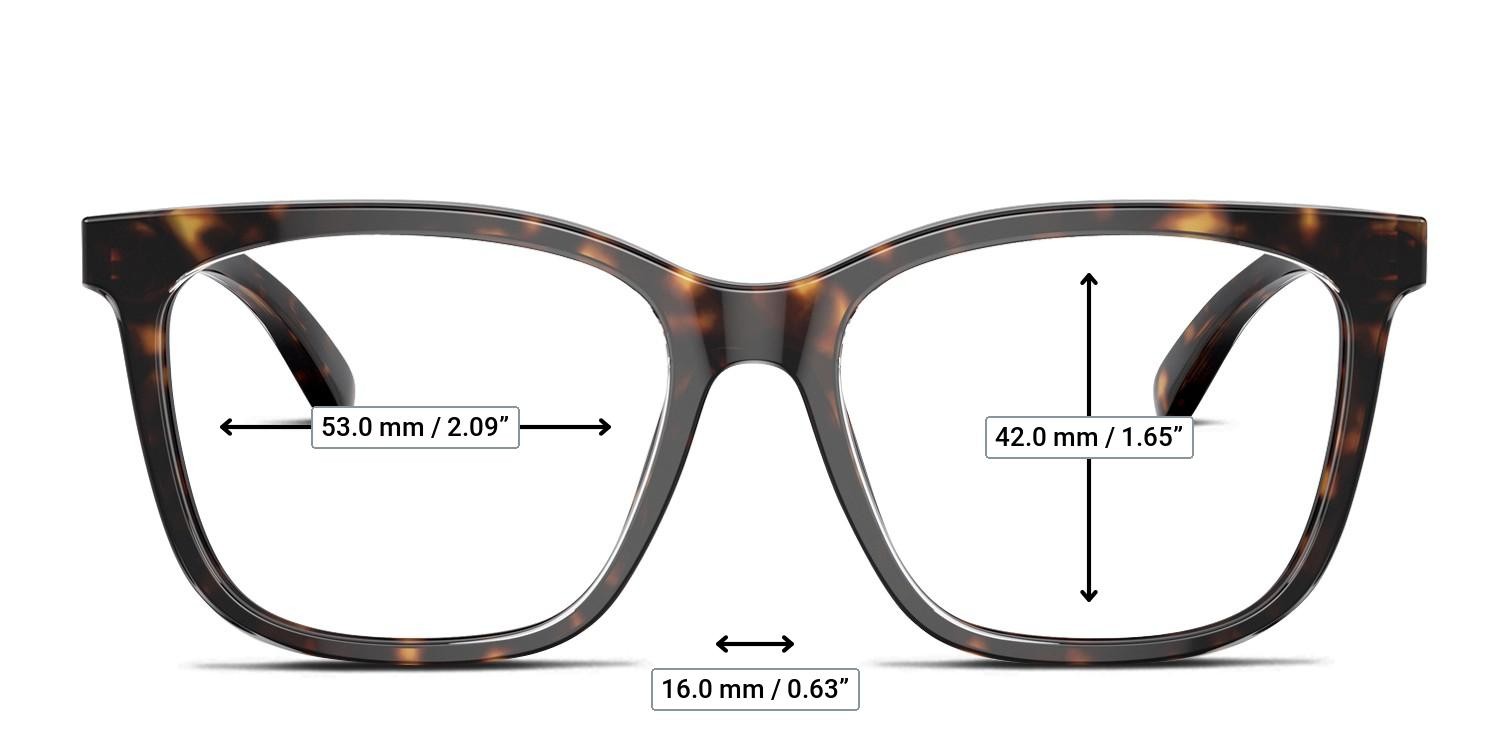 Emporio Armani EA3228 Tortoise, Clear glasses - Measurements