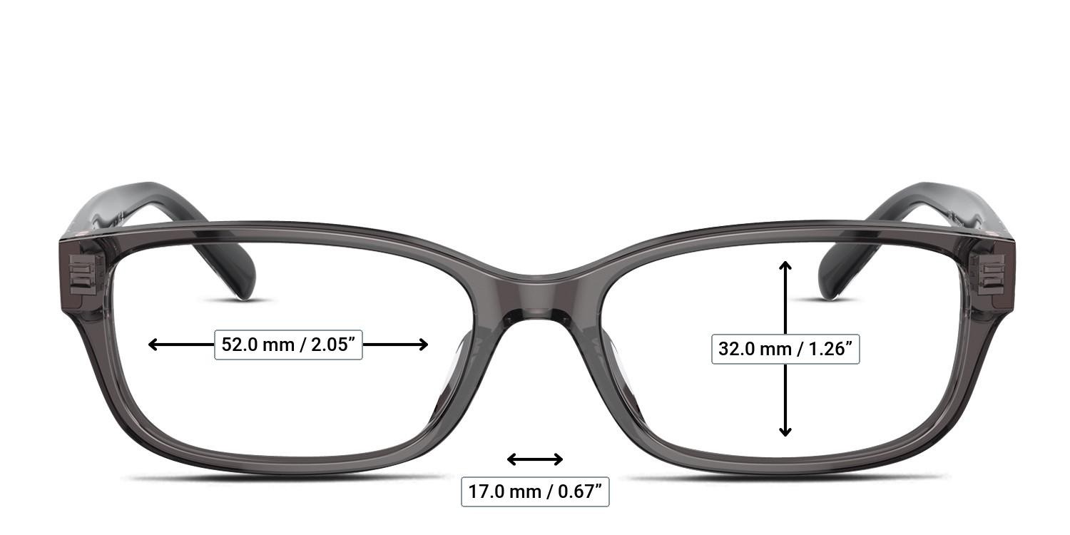 Coach HC6221U Clear, Gray glasses - Measurements