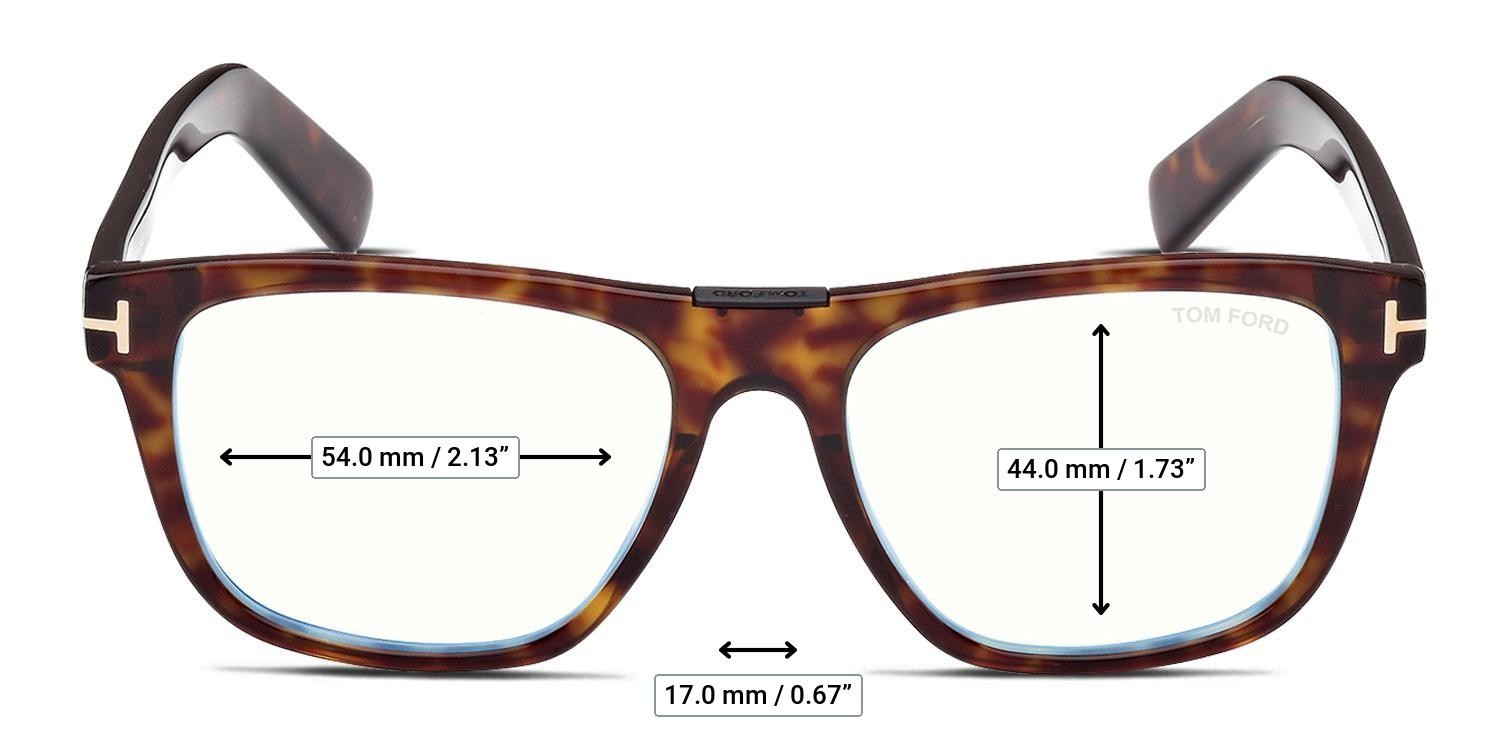 Tom Ford TF5902-B Brown, Tortoise glasses - Measurements
