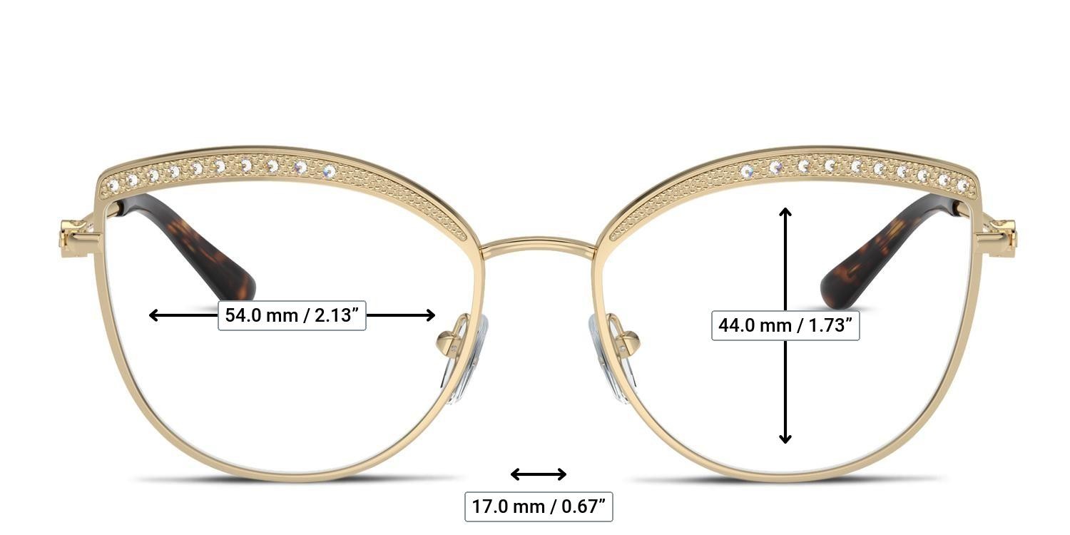 Michael Kors MK3072 Napier Gold glasses - Measurements