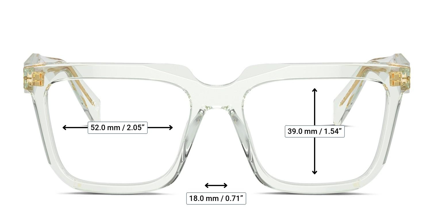 Prada PRA19V Clear glasses - Measurements