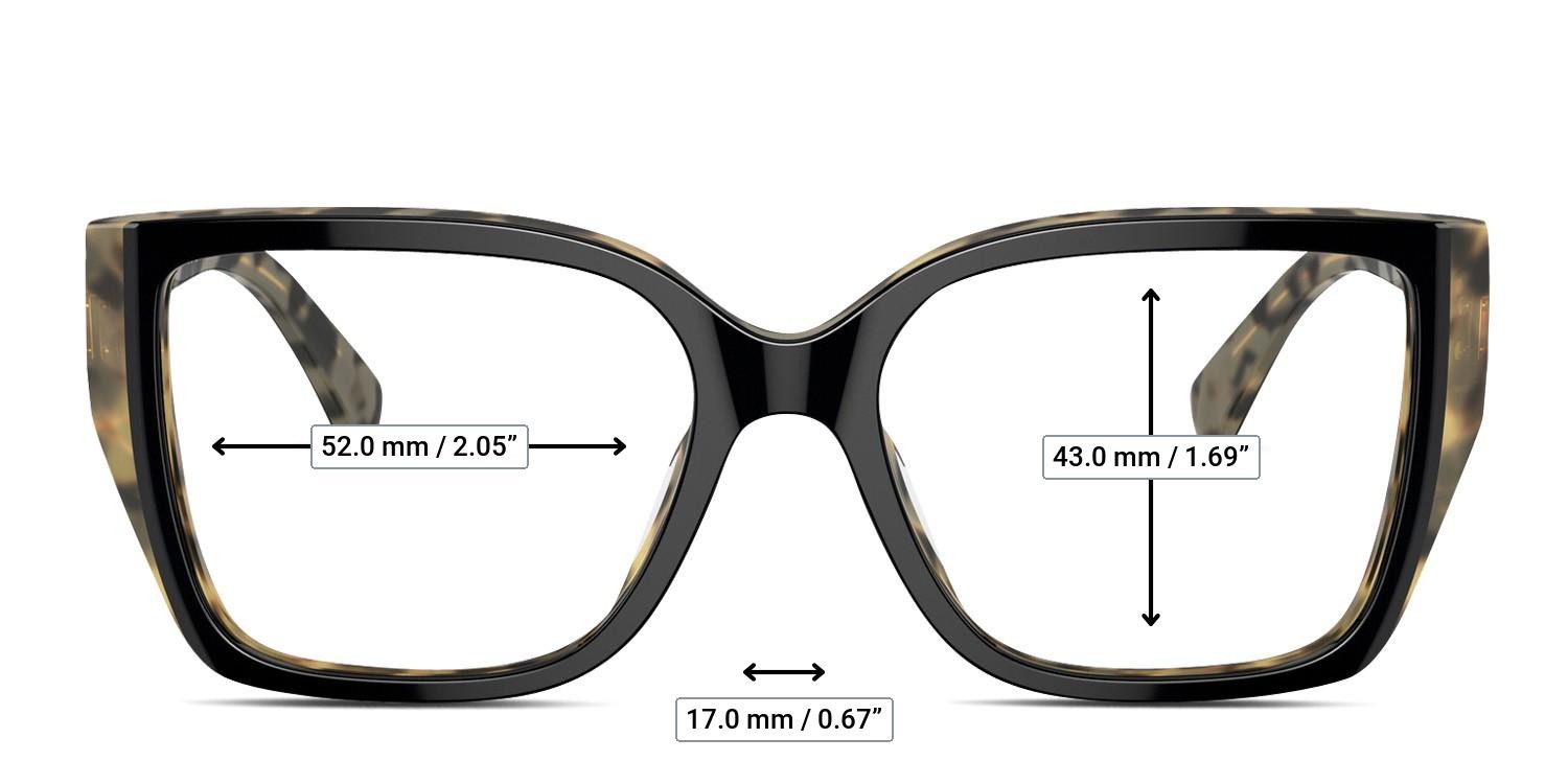Michael Kors MK4115U Castello Black, Brown, Tortoise glasses - Measurements