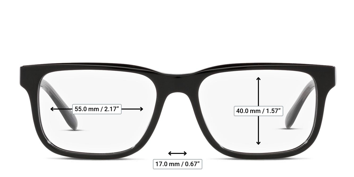 Emporio Armani EA3218 Black glasses - Measurements
