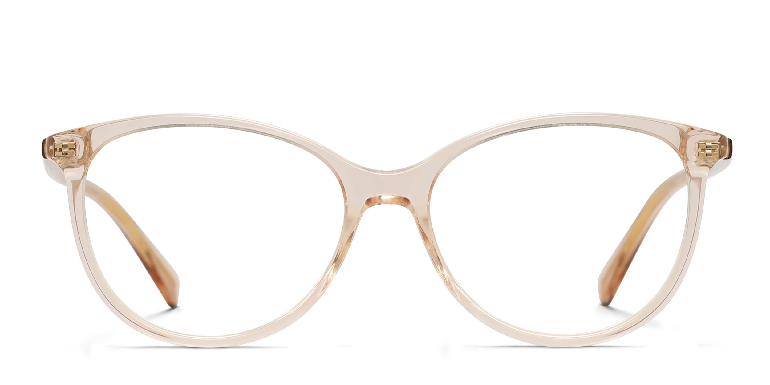 Gucci GG0550O Beige, Clear glasses - Beige / Clear - Frontal View