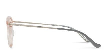 Gucci GG1466OA Pink, Clear glasses - Pink / Clear - Side View