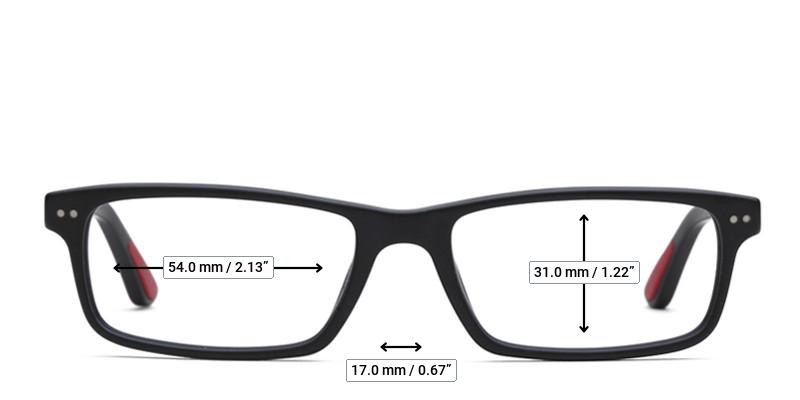 Ray-Ban 5277 Matte Black glasses - Measurements