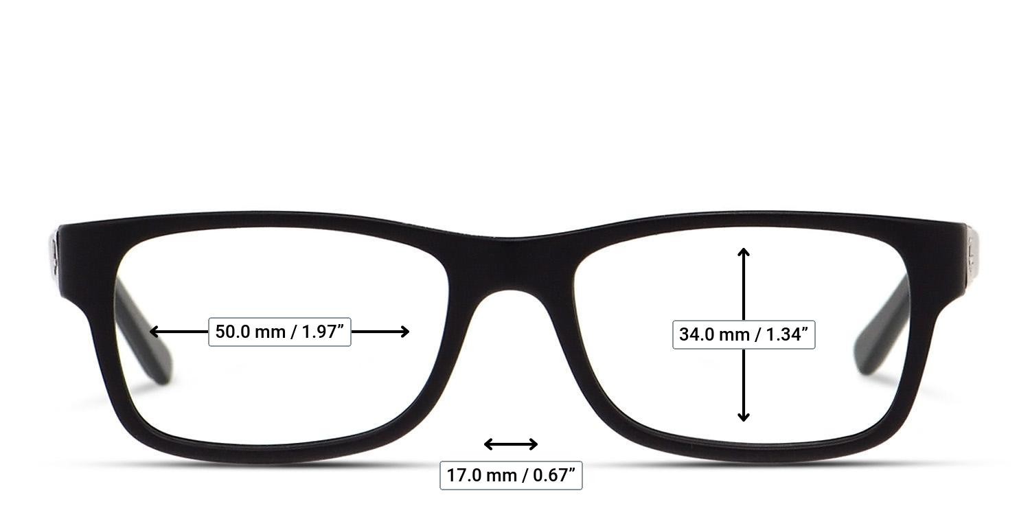 Ray-Ban RX5268 Matte Black glasses - Measurements