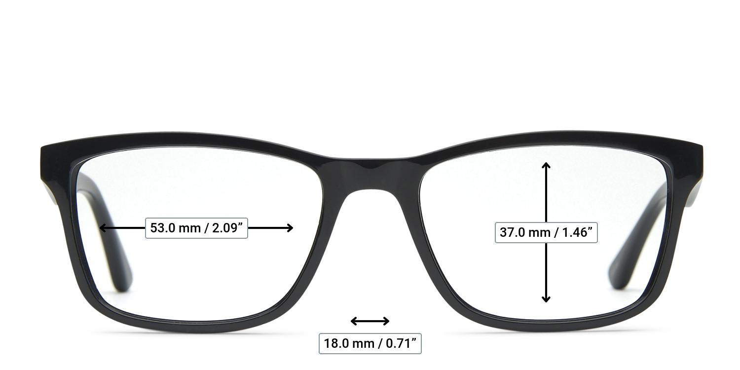 Ray-Ban RX5279 Black glasses - Measurements