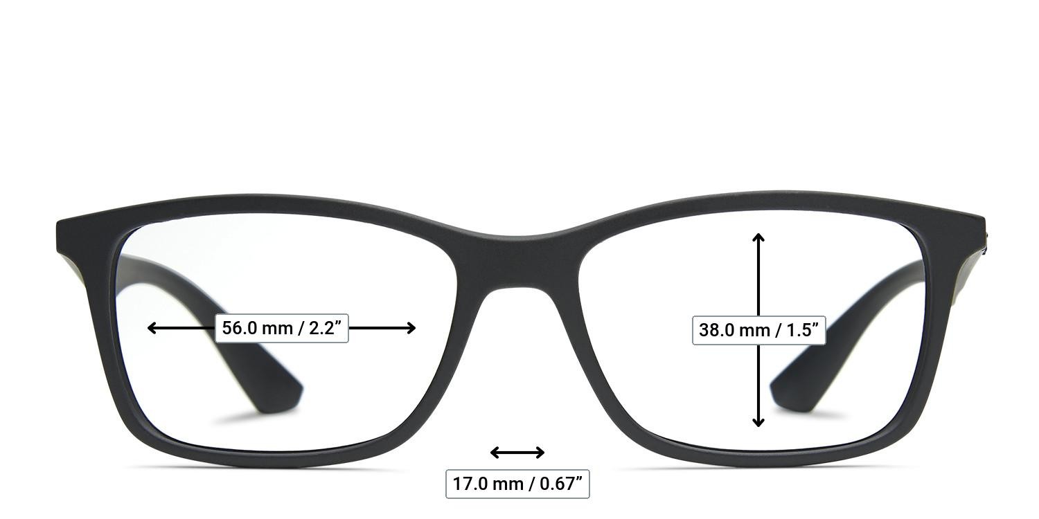 Ray-Ban RX7047 Black glasses - Measurements