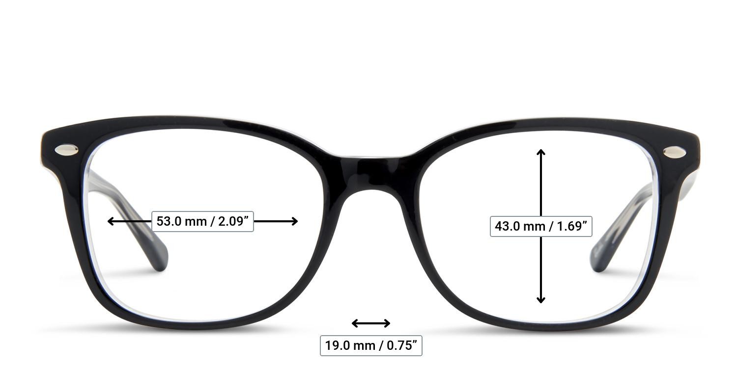 Ray-Ban RX5285 Black glasses - Measurements