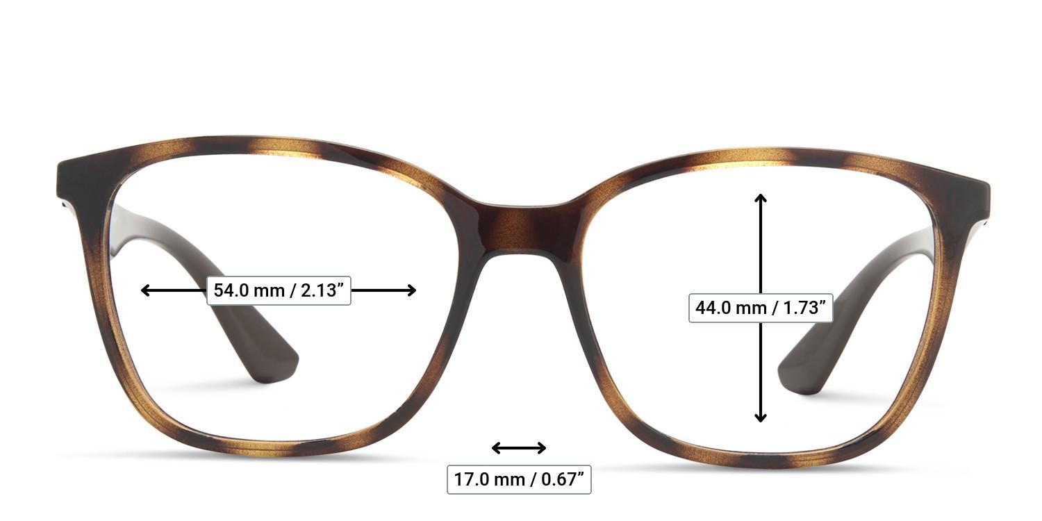 Ray-Ban RX7066 Tortoise, Brown glasses - Measurements
