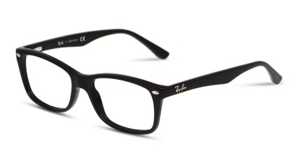 Ray-Ban RX5228 Shiny Black glasses - Shiny Black - Angle View