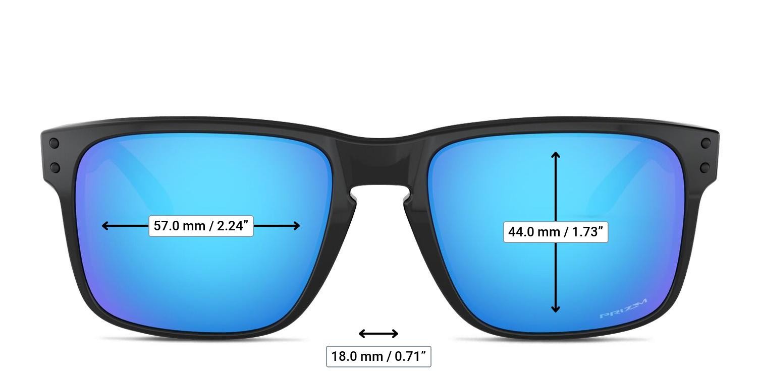 Oakley Holbrook Shiny Black, Blue glasses - Measurements