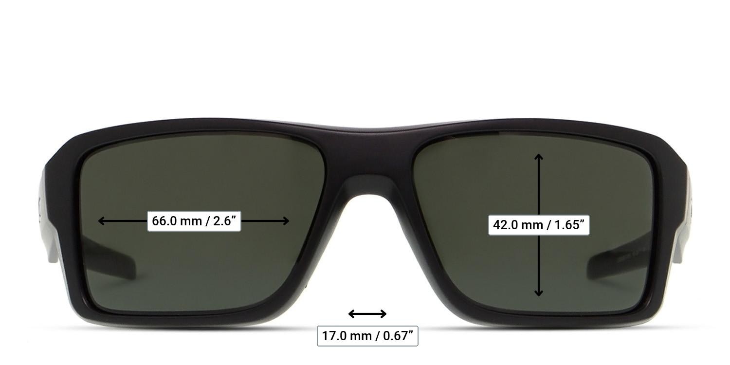 Oakley OO9380 Double Edge Black, Green glasses - Measurements