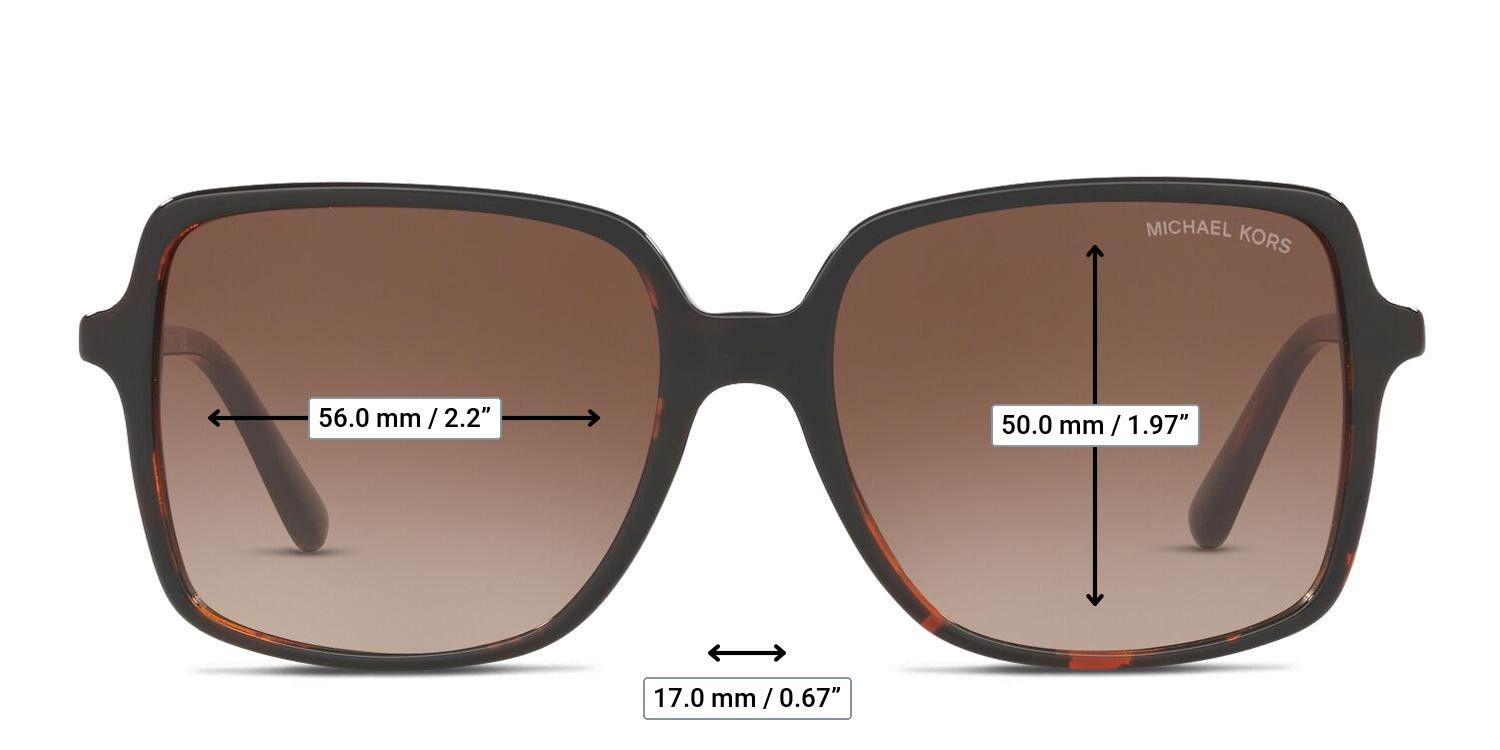 Michael Kors MK2098U Isle Of Palms Brown, Tortoise glasses - Measurements